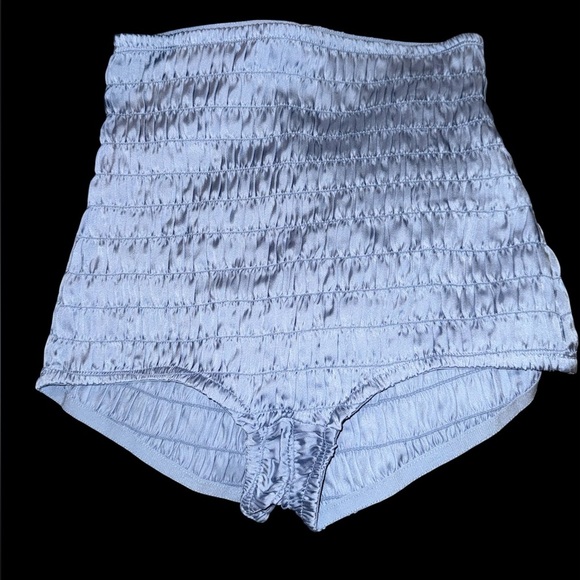 New- Free People Ruched Satin Shorties - Picture 4 of 7